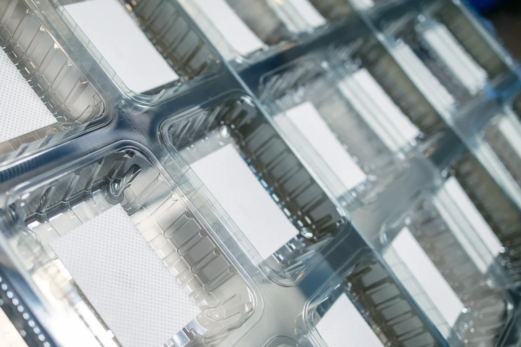 Bandejas rPET con absorbente